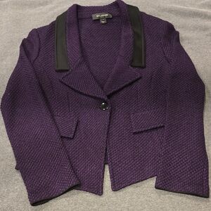 St. John Purple and Black Women's Blazer